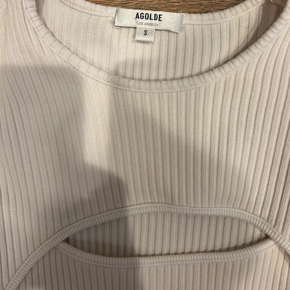 Agolde Keyhole Sweater Cream Small - Picture 3 of 6